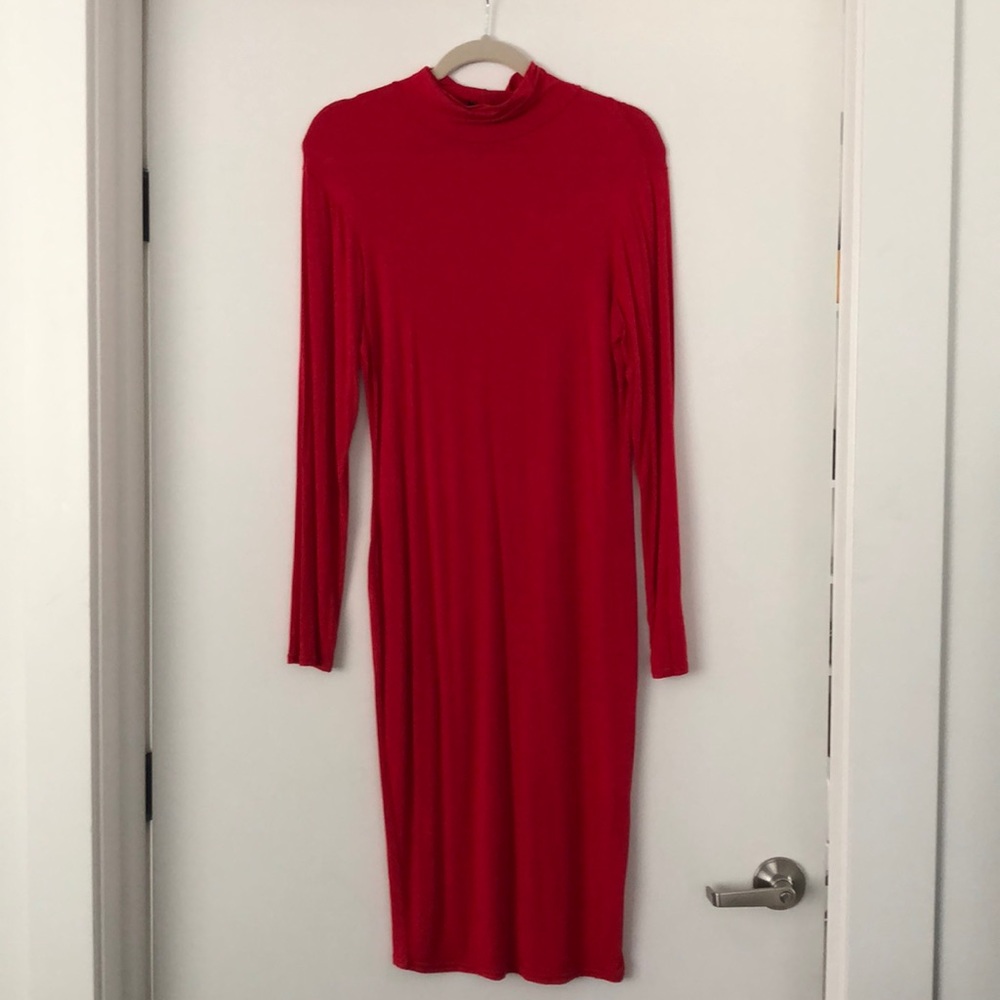 PLT RED BODYCON DRESS